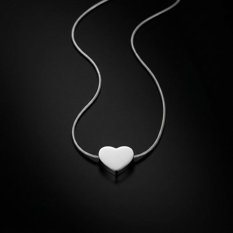 Silver-Tone Heart Pendant Necklace