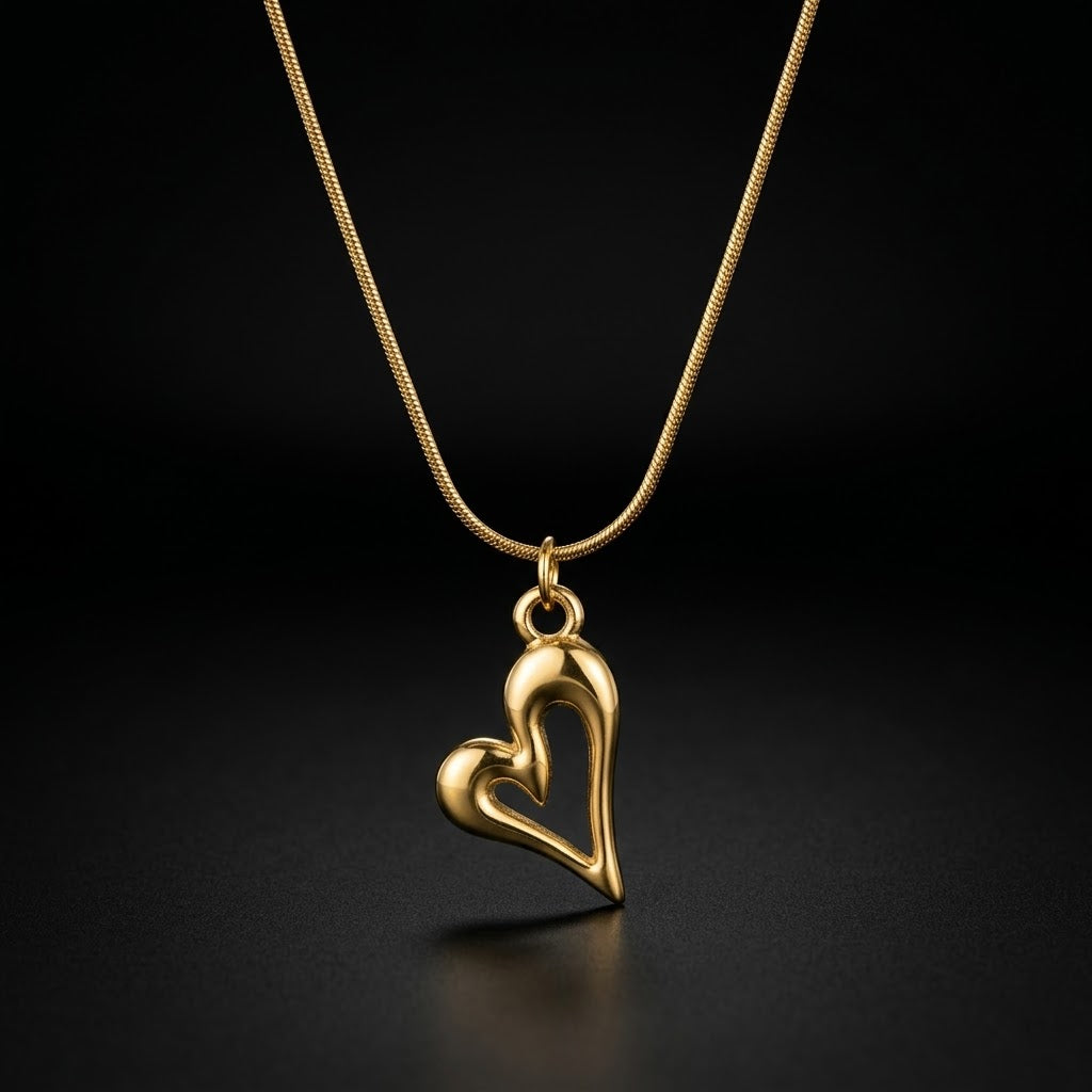 Gold-tone infinity pendant necklace with bead accents