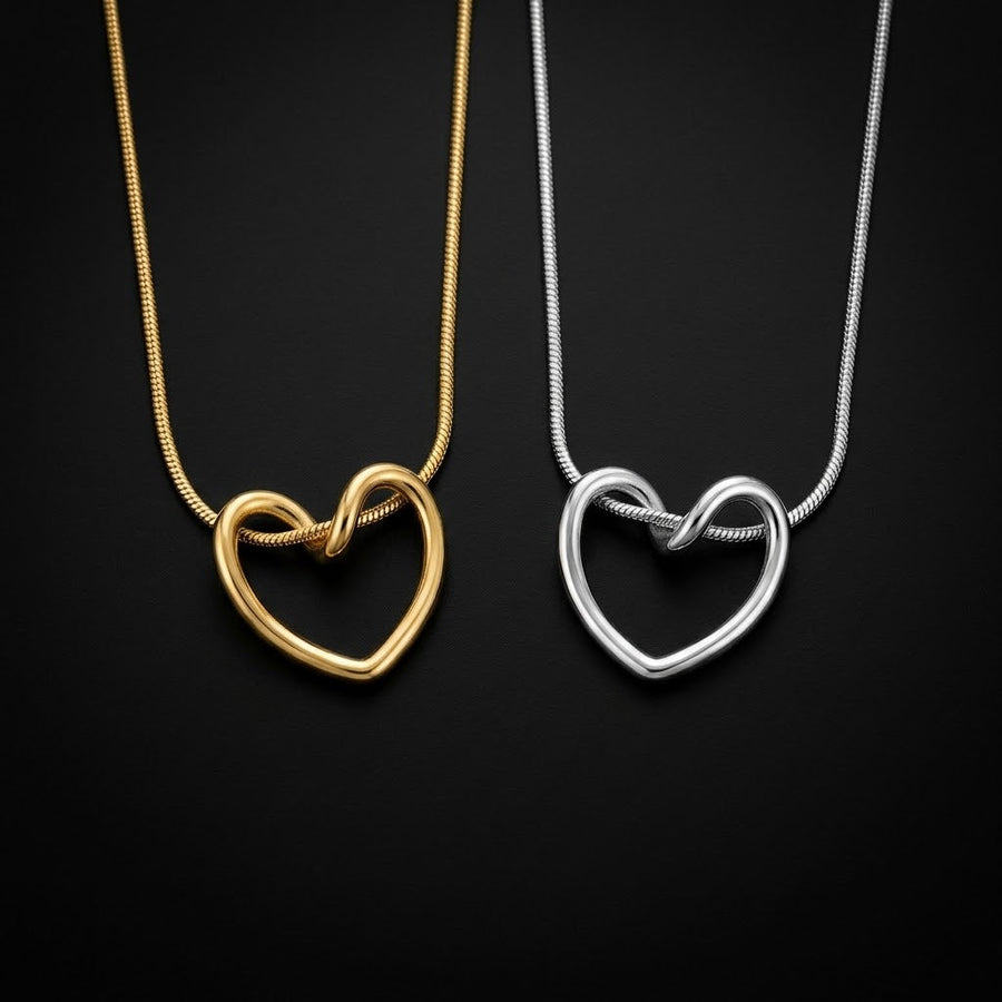 Open Heart Stainless Steel Necklace